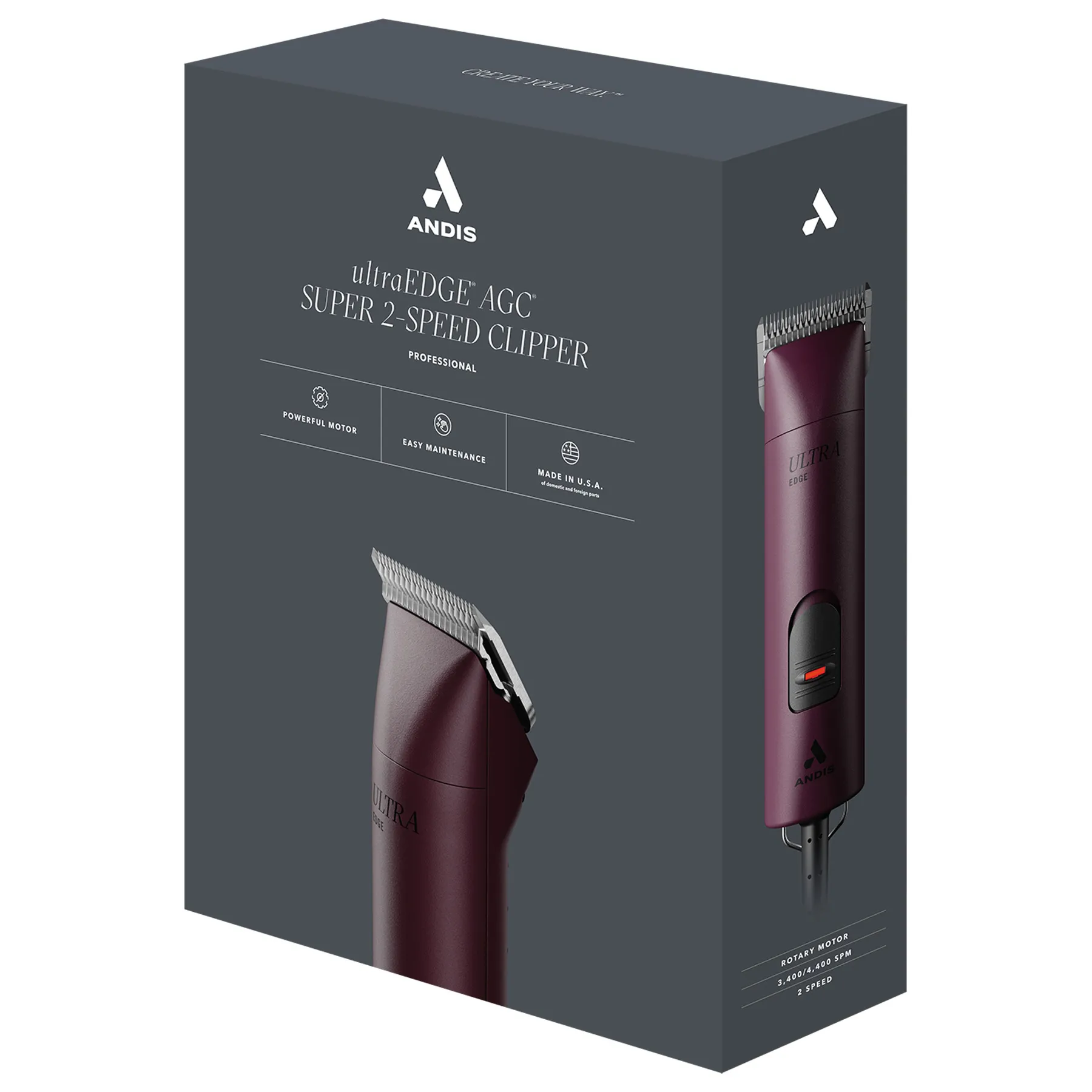 Andis caja vinotinto