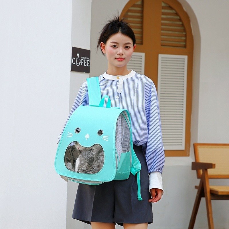 Bolso verde para gatos