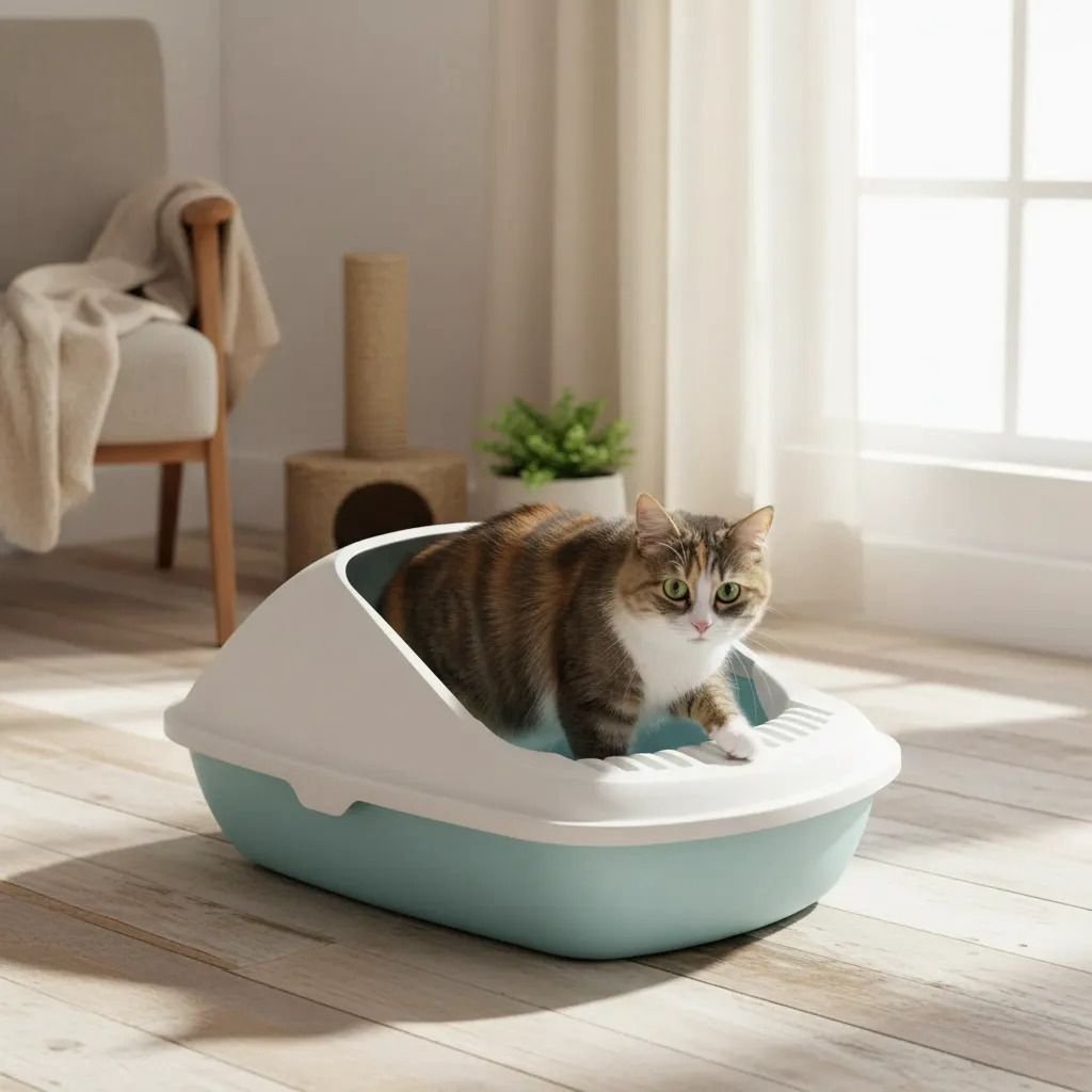 Arenero para gatos