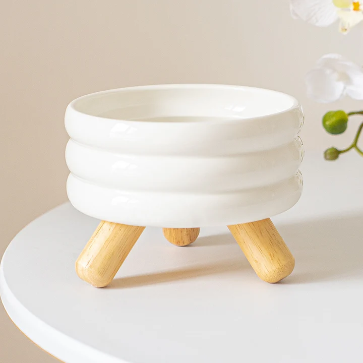 comedero blaco de ceramica